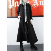 boutique plus size long jackets fall women coats black lapel collar  coat