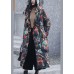 Fashion Elegant Print Oriental Winter Long Puffer Jackets Duck Down Coat