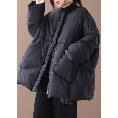 women oversized winter jacket winter coats black Button Down down coat