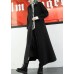 boutique plus size long jackets fall women coats black lapel collar  coat