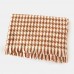 Women Artificial Cashmere Colorful Houndstooth Woven Tassel Fashion Warmth Shawl Scarf