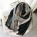 Women Cotton Gradient Contrast Color Ladies Casual Elegant Winter Autumn Keep Warm Neck Protection Multi  purpose Scarf Shawl