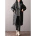 Warm Plus Size Winter Coats Black Hooded Zippered Parkas For Women