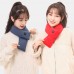 Unisex Fleece Cotton Smart Heating Scarf USB Winter Electric Warming Scarf Neck Protector Cold Charging Scarf